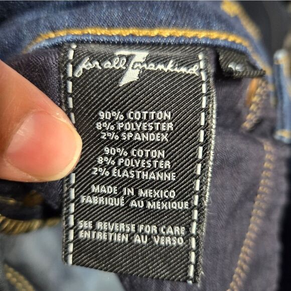 7 For All Mankind Gwenevere Skinny Jeans Dark Wash Sz 25 - Picture 11 of 15